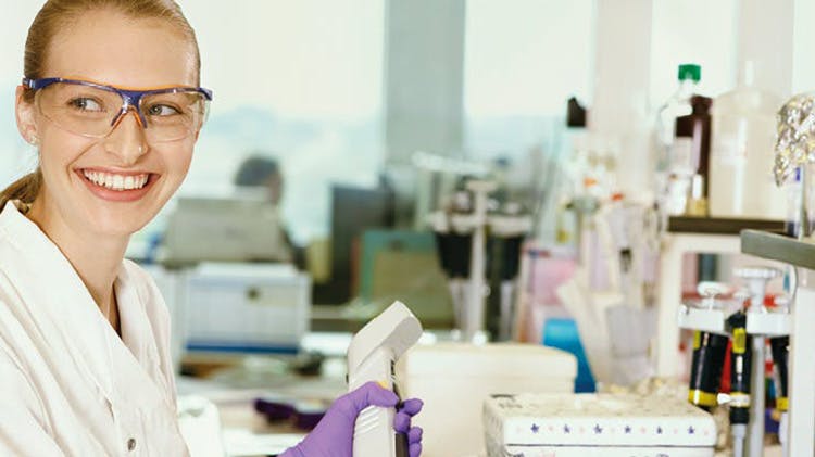 Scientist in lab Scientist in lab