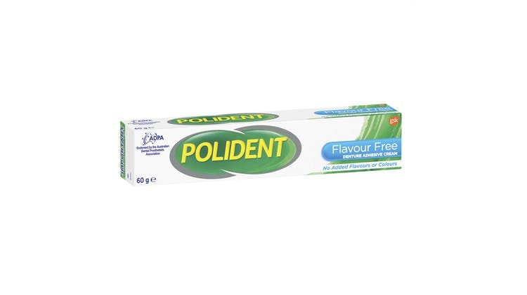 Polident flavour-free adhesive