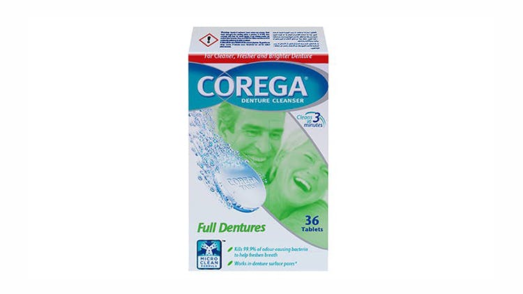 Corega cleanser full Dentures