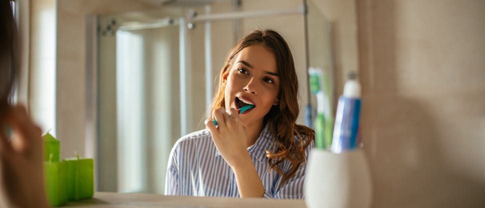 Patient Brushing teeth
