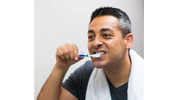 Male Patient Illustration Suffering From Bleeding Gums