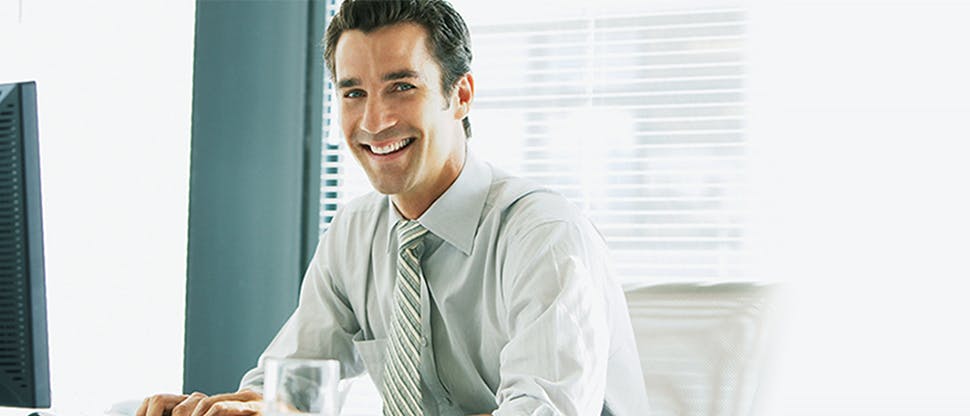 Man at desk