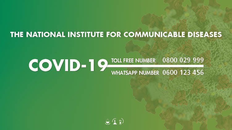 NICD Covid-19 guidance graphic