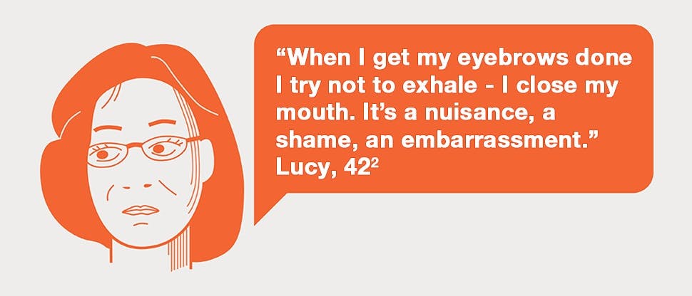 Lucy has Halitosis