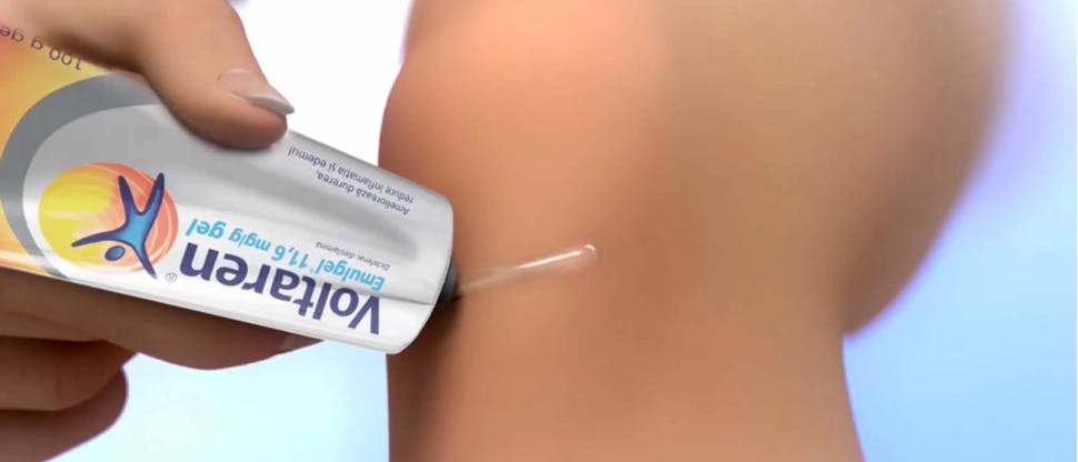 Aplicarea Voltaren Emulgel 11,6 mg/g gel
