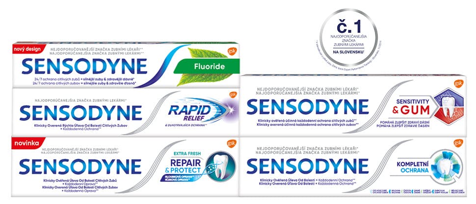 Produkty značky Sensodyne