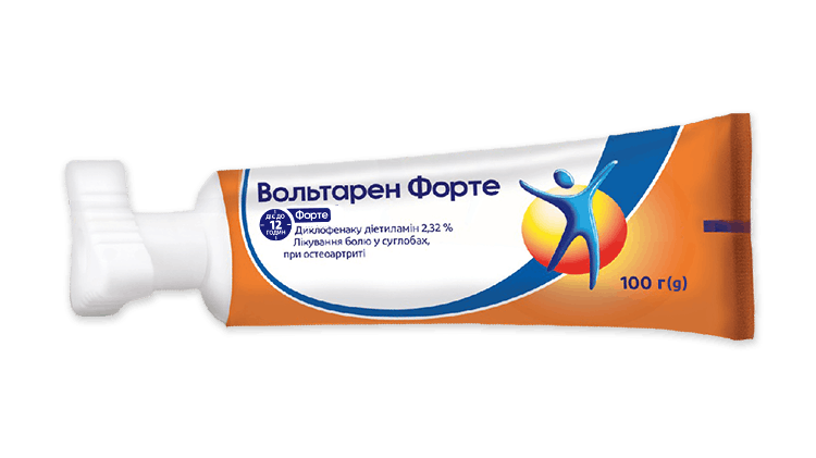 Вольтарен Форте, емульгель для зовнішнього застосування 2,32%