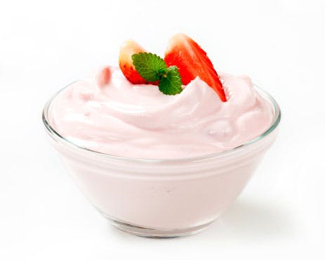 Yoghurt for better digestion Bowl of yoghurt with toppings