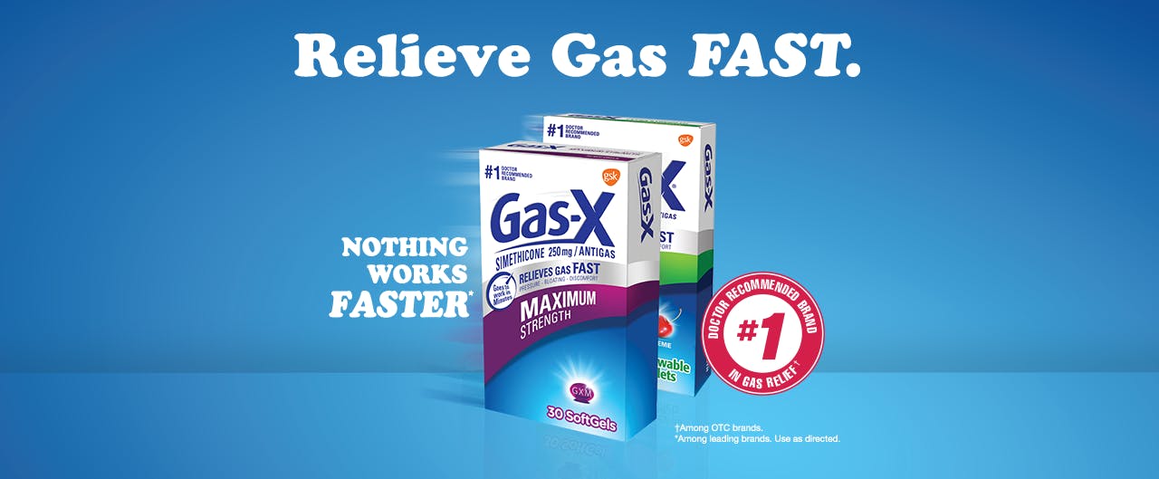 Fast Relief For Gas and Bloating GasX®