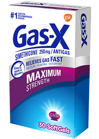 Box of Gas-X in Maximum Strength for gas relief