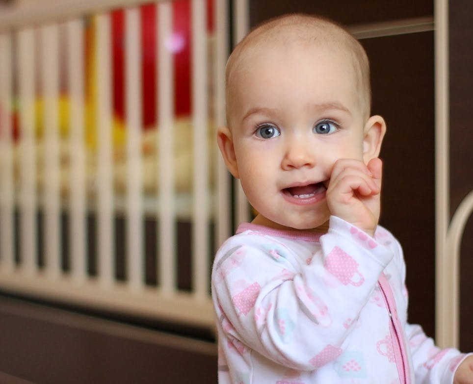 A baby dealing with toothaches A baby dealing with toothaches