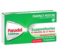 Panadol Suppositories 6months-5years Panadol Suppositories 6months-5years