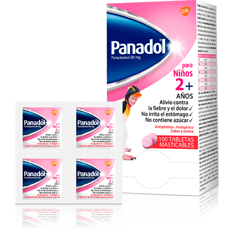 Panadol niños tabletas masticables 2+ años Panadol niños tabletas masticables 2+ años