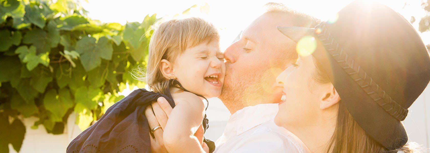 Father Kissing his daughter Father Kissing his daughter