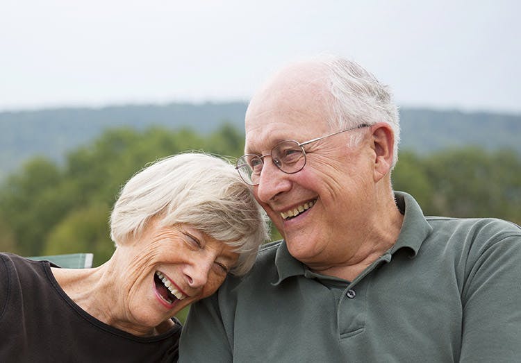 Senior Couple Laughing Together Senior Couple Laughing Together