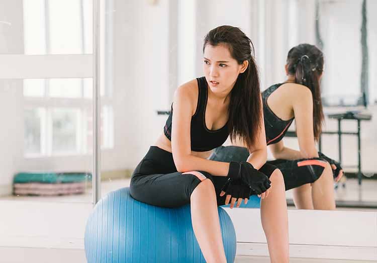 Woman training at the gym Woman training at the gym