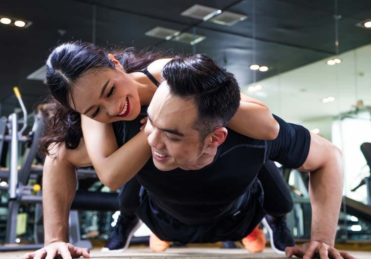 Couple in the gym Couple in the gym
