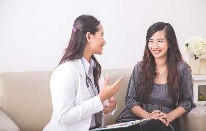 Woman at doctor consultation Woman at doctor consultation