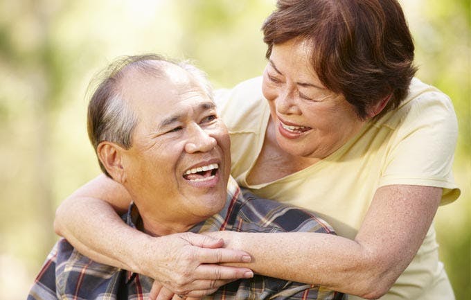Senior Couple Laughing Together Senior Couple Laughing Together