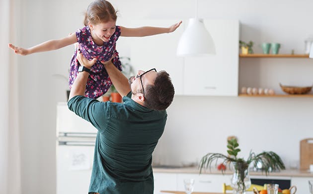 Father Kissing Toddler Daughter Father Kissing Toddler Daughter
