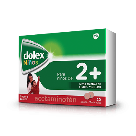 Tabletas masticables dolex 2+ Tabletas masticables dolex 2+