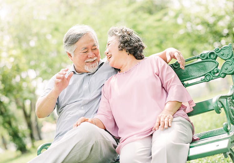 Senior Couple Laughing Together Senior Couple Laughing Together
