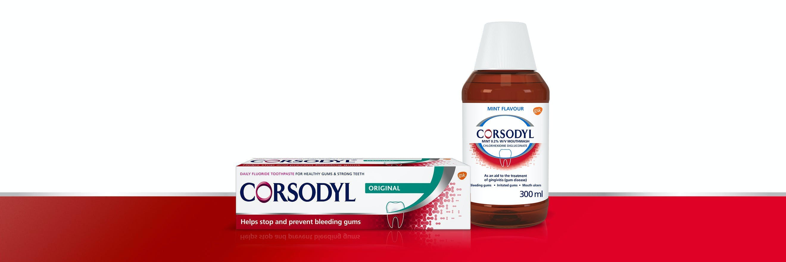 Corsodyl Toothpaste and Corsodyl 0.2% w/v Mint Mouthwash