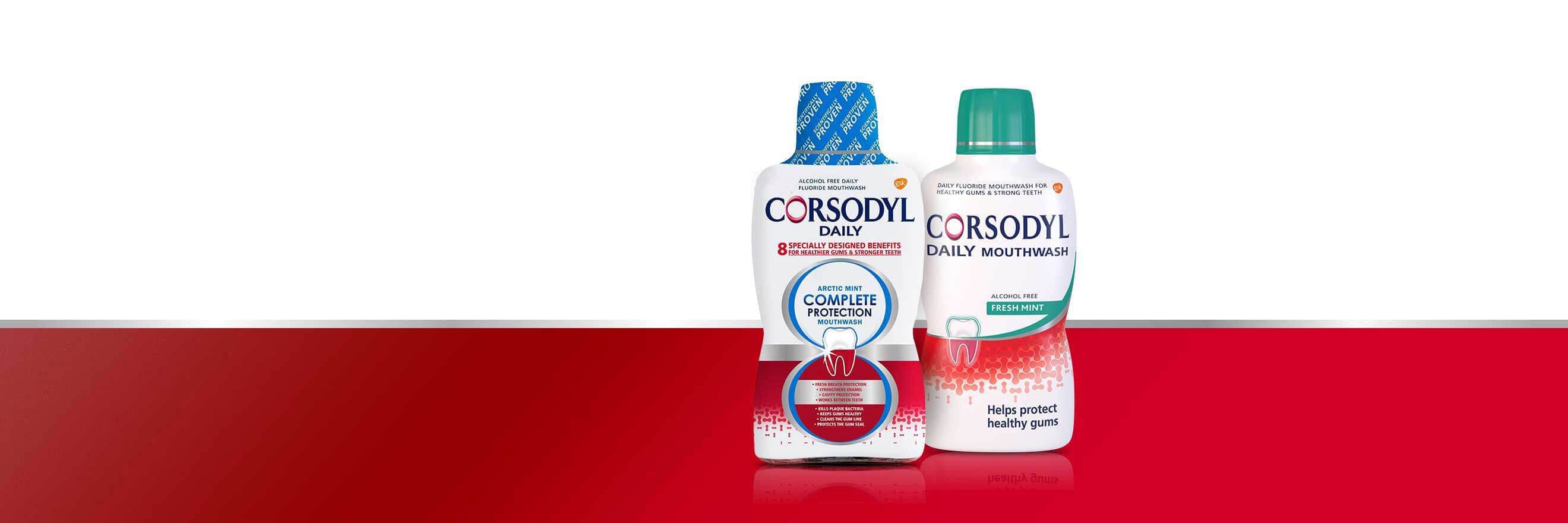 Corsodyl Mouthwash range