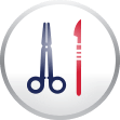 Scalpel Scissors parodontax Icon Scalpel Scissors parodontax Icon