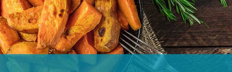Healthy Diet with Baked Sweet Potatoes Healthy Diet with Baked Sweet Potatoes