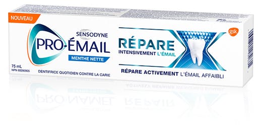 Boîte de dentifrice Répare intensivement l’émail Menthe nette Boîte de dentifrice Répare intensivement l’émail Menthe nette