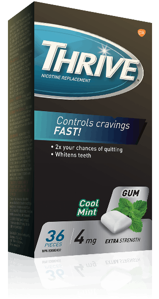 THRIVE Extra Strength Cool Mint 4 mg gum THRIVE Extra Strength Cool Mint 4 mg gum