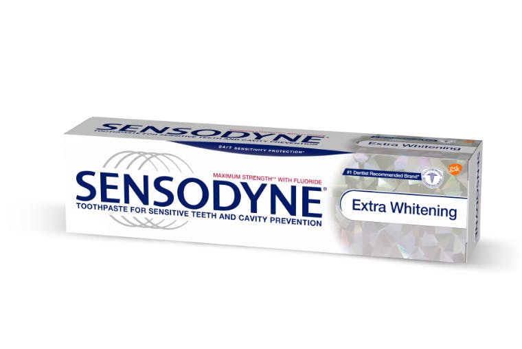 Sensodyne True White toothpaste helps you achieve whiter teeth while also providing sensitivity relief