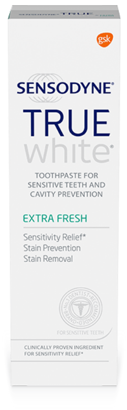 Sensodyne True White toothpaste in Extra Fresh