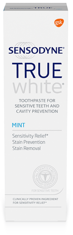 Sensodyne True White toothpaste in Mint