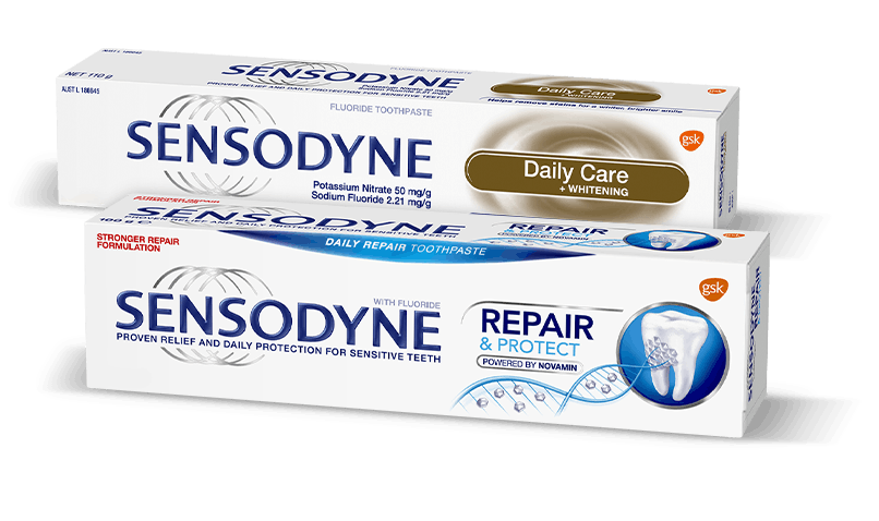 Sensodyne products that help protect against tooth sensitivity