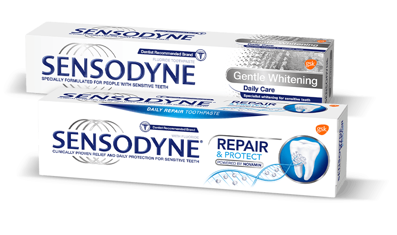 Sensodyne products that help protect against tooth sensitivity