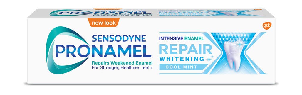 Box of Sensodyne Pronamel Intensive Enamel Repair toothpaste in Extra Fresh