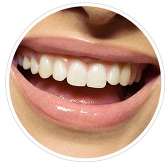 Close up of a woman's smiling mouth