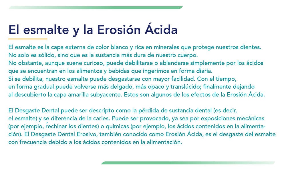 Web El esmalte y la Erosión Ácida