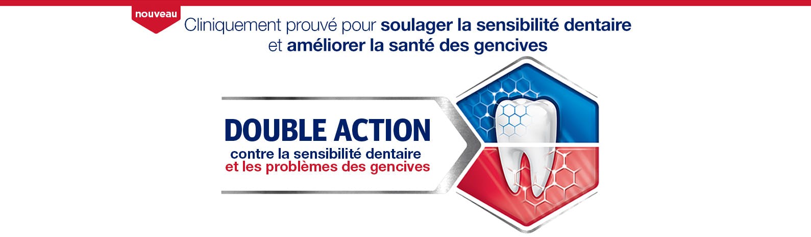 Dentifrice Sensodyne pour soulager les dents sensibles et les gencives douloureuses