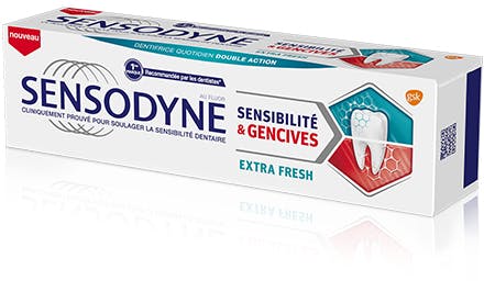Dentifrice Sensodyne dents & gencives sensibles soulages vos douleurs