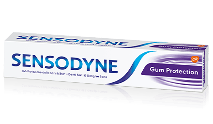 Dentifricio Gum Protection allevia le fitte dei denti sensibili Dentifricio Sensodyne® | Gum Protection