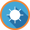 Excessive sunlight icon Excessive sunlight icon