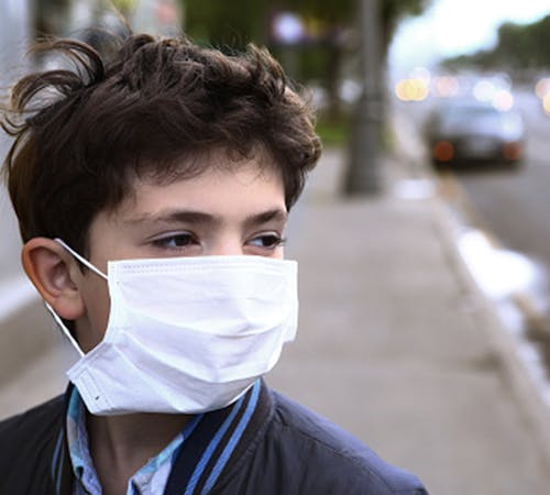 boy with mask