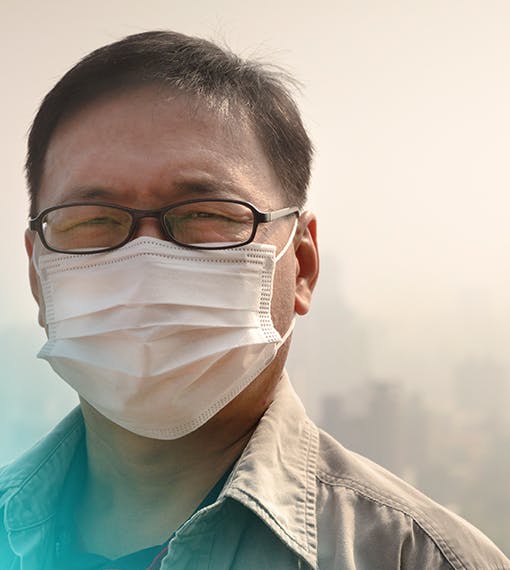 man wearing mask