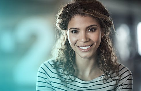 female smiling