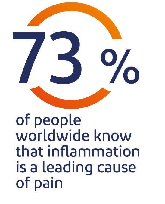 73% of people know that inflammation is a leading cause of pain 73% of people know that inflammation is a leading cause of pain