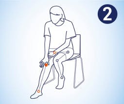 Masaje de rótula Hacer masaje en la rótula