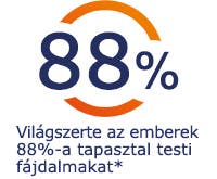 Testi fájdalmat tapasztal Világszerte az emberek 88%-a tapasztal testi fájdalmakat
